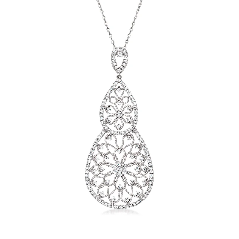 Seasonal Jewelry Clearance – Best Styles At The Lowest Prices Ross-Simons Diamond Filigree Pendant Necklace in 14kt White Gold Seasonal Jewelry Clearance – Best Styles At The Lowest Prices Ross-Simons Diamond Filigree Pendant Necklace in 14kt White Gold