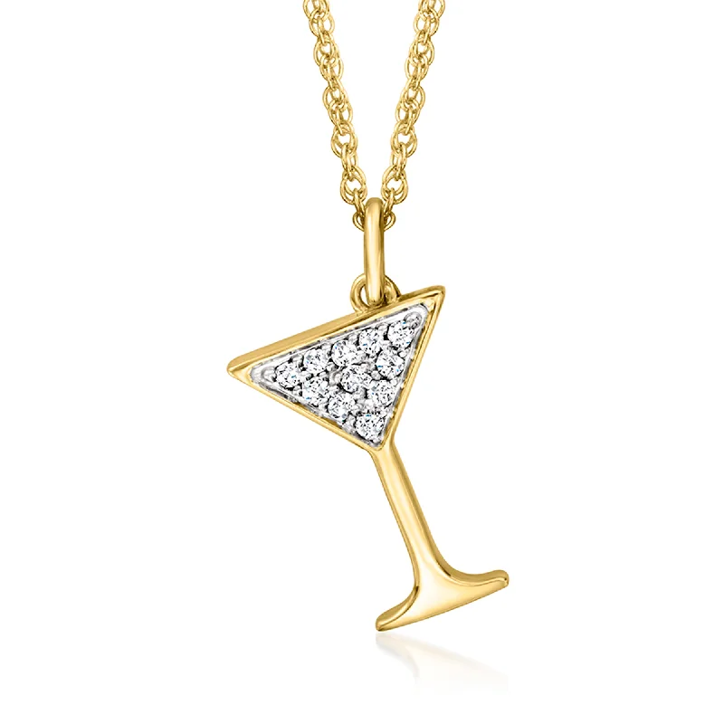 Trending Jewelry Now At Unbeatable Prices Ross-Simons Diamond Martini Pendant Necklace in 18kt Gold Over Sterling Trending Jewelry Now At Unbeatable Prices Ross-Simons Diamond Martini Pendant Necklace in 18kt Gold Over Sterling