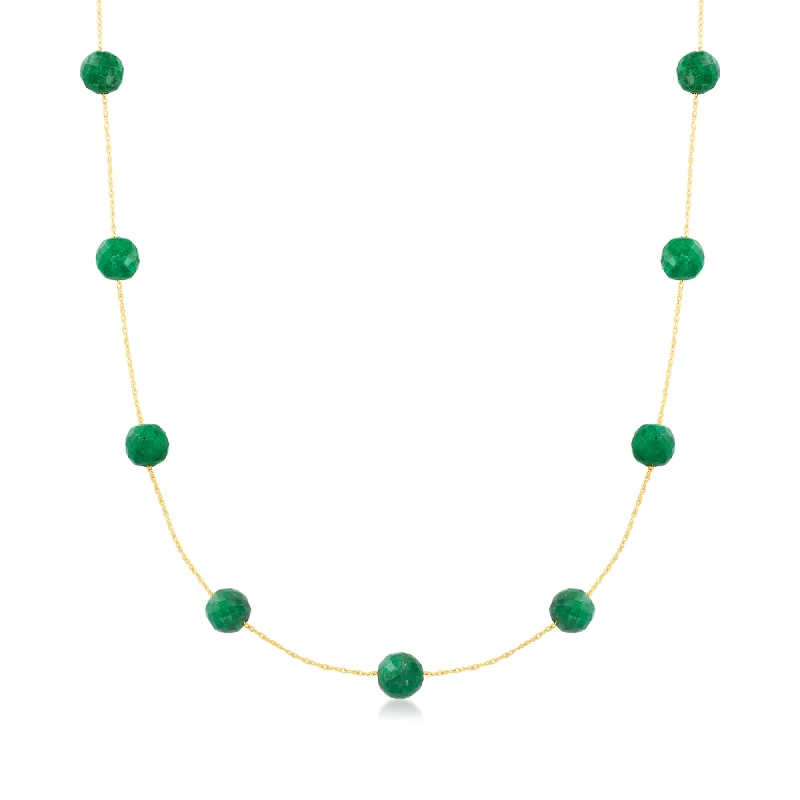Jewelry Deals That Sparkle – Shop Today Ross-Simons Emerald Bead Station Necklace in 14kt Yellow Gold Jewelry Deals That Sparkle – Shop Today Ross-Simons Emerald Bead Station Necklace in 14kt Yellow Gold