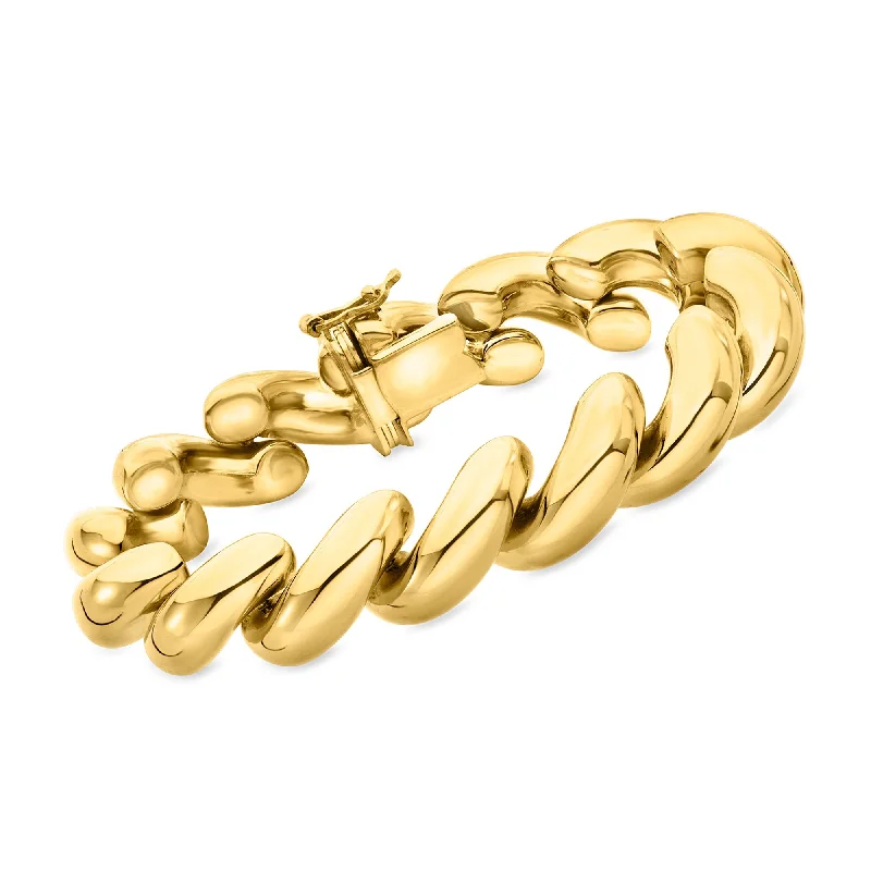 Timeless Elegance Now At Special Discounts Ross-Simons Italian 18kt Gold Over Sterling Large San Marco Bracelet Timeless Elegance Now At Special Discounts Ross-Simons Italian 18kt Gold Over Sterling Large San Marco Bracelet