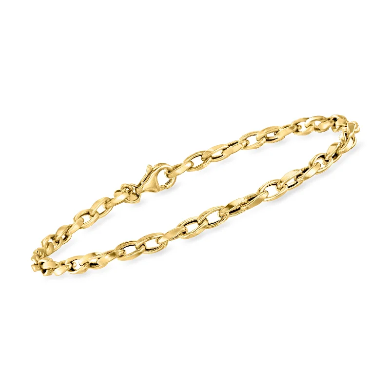 Affordable Glamour – Premium Jewelry For Less Ross-Simons Italian 3mm 18kt Yellow Gold Twisted Cable-Chain Bracelet Affordable Glamour – Premium Jewelry For Less Ross-Simons Italian 3mm 18kt Yellow Gold Twisted Cable-Chain Bracelet