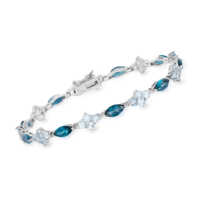 Timeless Elegance, Temporary Discounts – Act Fast Ross-Simons London and Sky Blue Topaz Tennis Bracelet in Sterling Silver Timeless Elegance, Temporary Discounts – Act Fast Ross-Simons London and Sky Blue Topaz Tennis Bracelet in Sterling Silver
