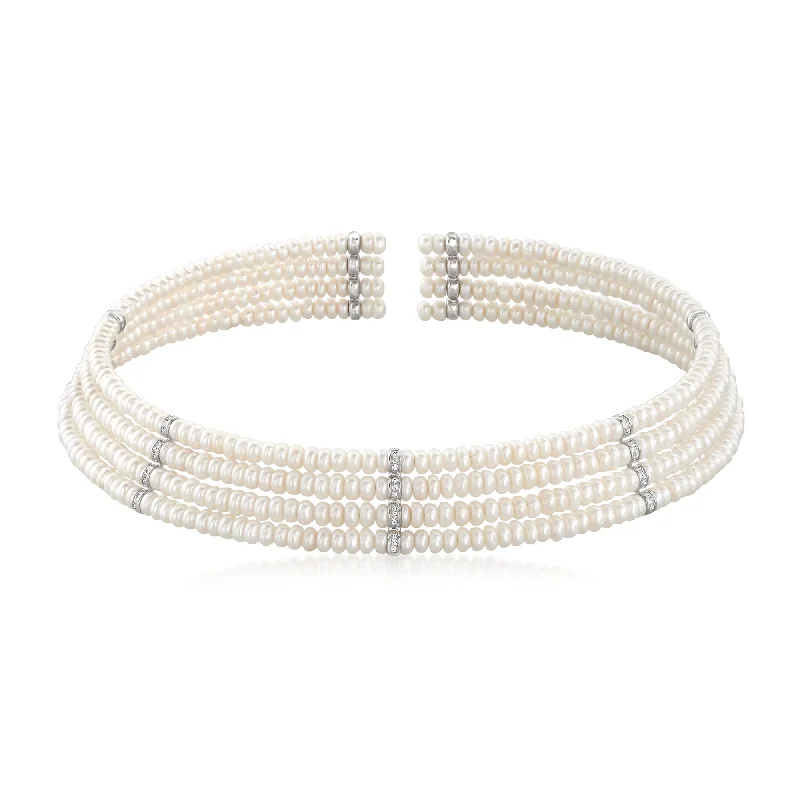Unique Jewelry For Less – Shop The Sale Now Ross-Simons Multi-Row 4.5-5mm Cultured Pearl and . Diamond Choker Necklace With Sterling Silver Unique Jewelry For Less – Shop The Sale Now Ross-Simons Multi-Row 4.5-5mm Cultured Pearl and . Diamond Choker Necklace With Sterling Silver