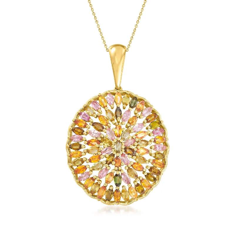 Unmissable Jewelry Clearance – Final Reductions Ross-Simons Multicolored Tourmaline Pendant Necklace in 18kt Gold Over Sterling Unmissable Jewelry Clearance – Final Reductions Ross-Simons Multicolored Tourmaline Pendant Necklace in 18kt Gold Over Sterling