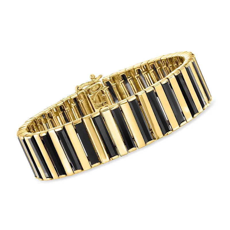 Seasonal Jewelry Clearance – Best Styles At The Lowest Prices Ross-Simons Onyx Bracelet in 18kt Gold Over Sterling