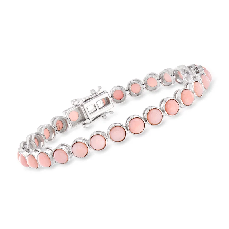 Premium Diamond Jewelry At Once-In-A-Lifetime Discounts Ross-Simons Pink Opal Tennis Bracelet in Sterling Silver Premium Diamond Jewelry At Once-In-A-Lifetime Discounts Ross-Simons Pink Opal Tennis Bracelet in Sterling Silver