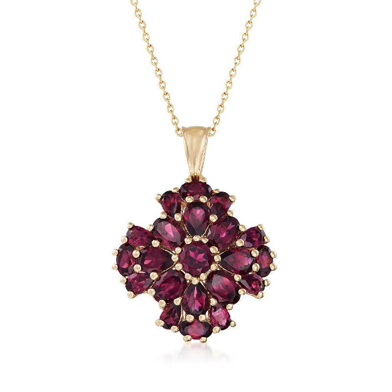 Shine In Style – Shop Jewelry Discounts Today Ross-Simons Rhodolite Garnet Cluster Pendant Necklace in 18kt Gold Over Sterling Shine In Style – Shop Jewelry Discounts Today Ross-Simons Rhodolite Garnet Cluster Pendant Necklace in 18kt Gold Over Sterling