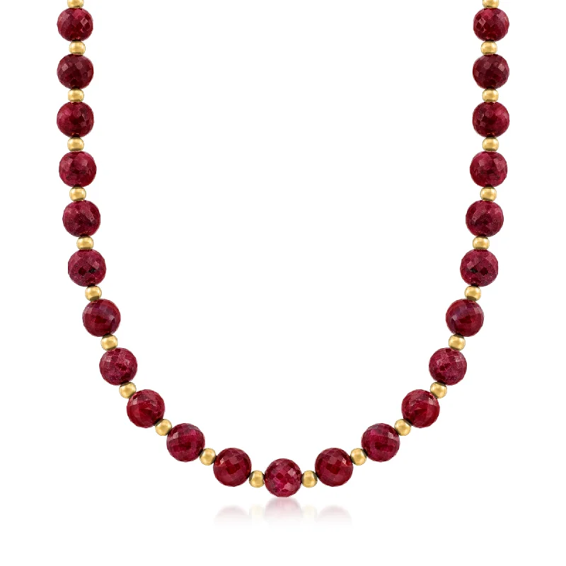 Limited-Time Jewelry Discounts – Shine Without The Splurge Ross-Simons Ruby Bead Necklace With 14kt Yellow Gold Limited-Time Jewelry Discounts – Shine Without The Splurge Ross-Simons Ruby Bead Necklace With 14kt Yellow Gold