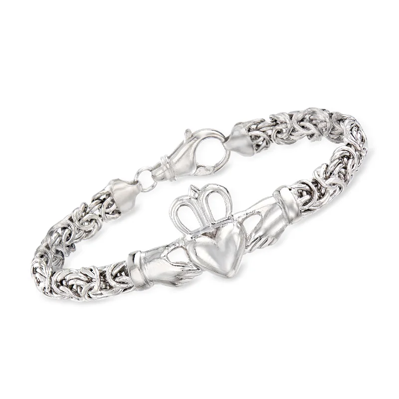 Elegant Jewelry At Unbeatable Prices – Shop Today Ross-Simons Sterling Silver Byzantine Claddagh Bracelet Elegant Jewelry At Unbeatable Prices – Shop Today Ross-Simons Sterling Silver Byzantine Claddagh Bracelet