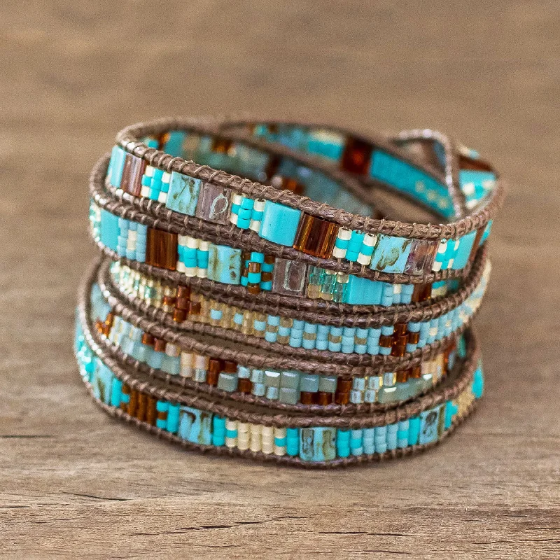 The Perfect Jewelry Piece At The Perfect Discount Solola Sunset Artisan Crafted Glass Bead Wrap Bracelet The Perfect Jewelry Piece At The Perfect Discount Solola Sunset Artisan Crafted Glass Bead Wrap Bracelet