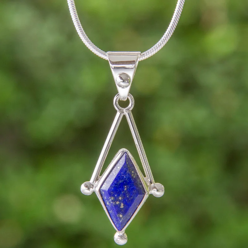 Dazzle In Elegance With Our Biggest Jewelry Sale Spark of Blue Lapis Lazuli and 950 Silver Artisan Necklace Dazzle In Elegance With Our Biggest Jewelry Sale Spark of Blue Lapis Lazuli and 950 Silver Artisan Necklace