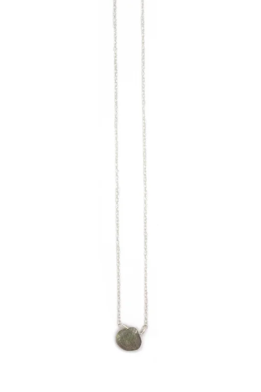 Must-Have Jewelry At Unbelievable Discounts Stephanie Delicate Drop Demi Fine Necklace in Labradorite Must-Have Jewelry At Unbelievable Discounts Stephanie Delicate Drop Demi Fine Necklace in Labradorite