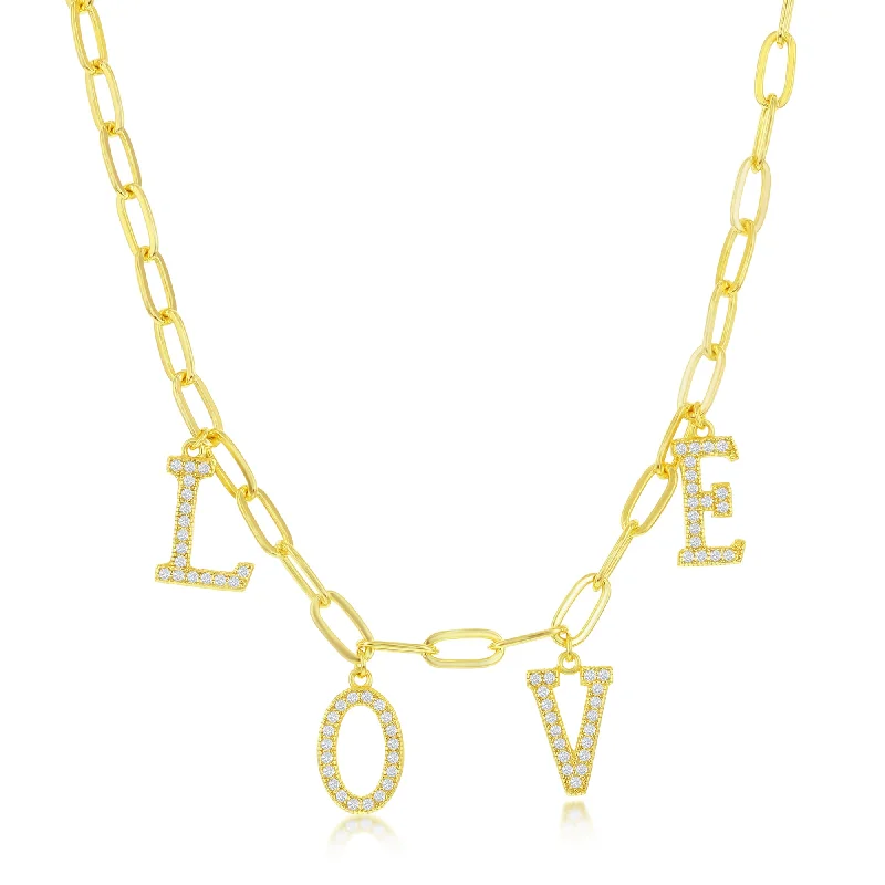 The Jewelry Sale You've Been Waiting For Is Here Sterling Silver CZ 'LOVE' Paperclip Necklace The Jewelry Sale You've Been Waiting For Is Here Sterling Silver CZ 'LOVE' Paperclip Necklace
