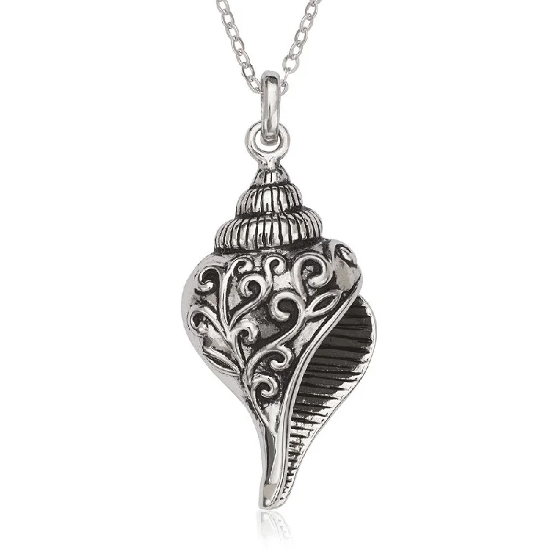 Your Dream Jewelry At Dream Prices – Shop Now Sterling Silver Fancy Oxidized Seashell Pendant Your Dream Jewelry At Dream Prices – Shop Now Sterling Silver Fancy Oxidized Seashell Pendant