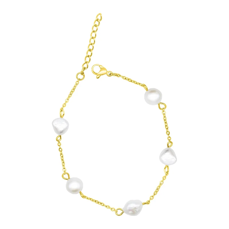 Shine Bright With Our Special Jewelry Promotions Tarnish Resistant 14K Gold Plated Adjustable Station Freshwater Pearl Bracelet Shine Bright With Our Special Jewelry Promotions Tarnish Resistant 14K Gold Plated Adjustable Station Freshwater Pearl Bracelet