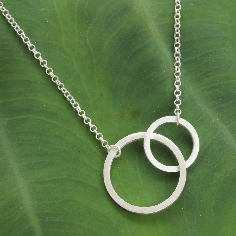 Get The Jewelry You Love At A Price You Love Together Fair Trade Sterling Silver Thai Two Circle Necklace Get The Jewelry You Love At A Price You Love Together Fair Trade Sterling Silver Thai Two Circle Necklace