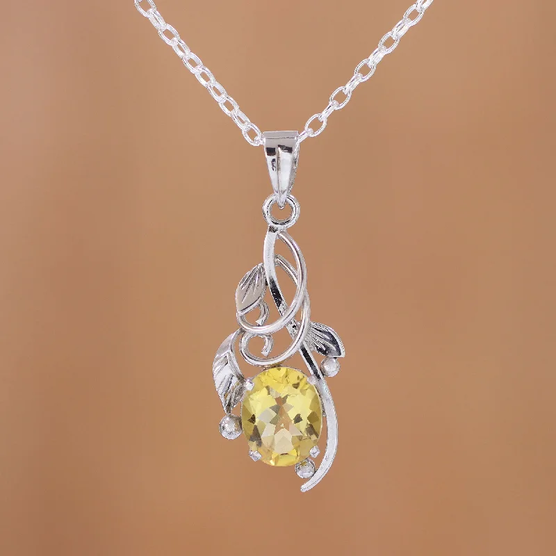 Shop Modern Jewelry Collections With Exclusive Discounts Warm Sunshine Rhodium Plated Citrine Pendant Necklace from India Shop Modern Jewelry Collections With Exclusive Discounts Warm Sunshine Rhodium Plated Citrine Pendant Necklace from India