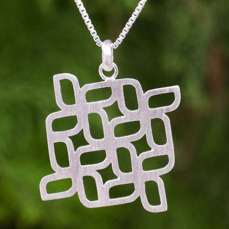 Exclusive Online Jewelry Sale – Don't Wait Windmill Squared Artisan Crafted Brushed Sterling Silver Pendant Necklace Exclusive Online Jewelry Sale – Don't Wait Windmill Squared Artisan Crafted Brushed Sterling Silver Pendant Necklace