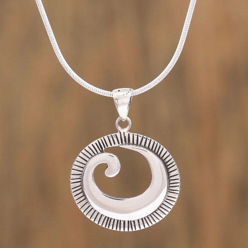 Elegant Jewelry, Exclusive Prices – Shop Now World of Waves Spiral Design Sterling Silver Pendant Necklace from Mexico Elegant Jewelry, Exclusive Prices – Shop Now World of Waves Spiral Design Sterling Silver Pendant Necklace from Mexico