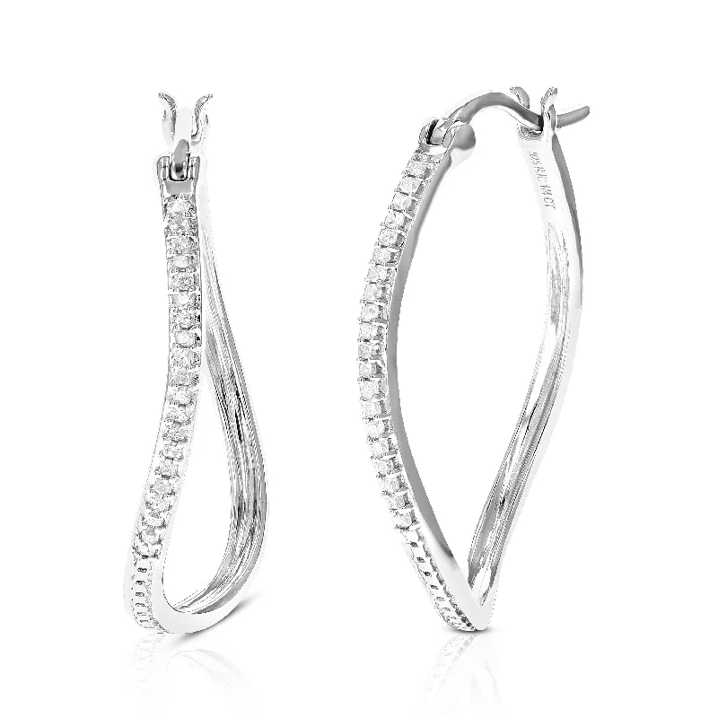 Exclusive Jewelry Sale – Shine For Less 1/4 cttw Princess Cut Diamond Hoop Earrings .925 Sterling Silver with Rhodium Plating 1 Inch Exclusive Jewelry Sale – Shine For Less 1/4 cttw Princess Cut Diamond Hoop Earrings .925 Sterling Silver with Rhodium Plating 1 Inch