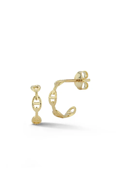 Chic, Trendy, And Affordable Jewelry Sale 14K Italian Gold Chain Hoop Earrings