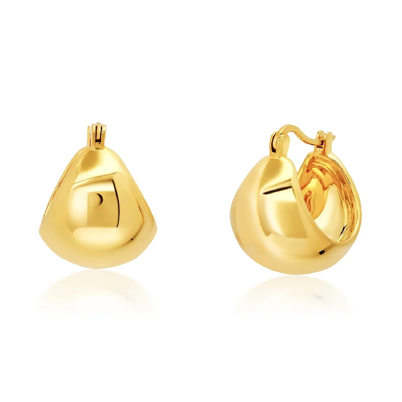 Elegant Jewelry Styles At Budget-Friendly Prices 18K Yellow Gold Over Sterling Silver Vermeil Globe Hoops Elegant Jewelry Styles At Budget-Friendly Prices 18K Yellow Gold Over Sterling Silver Vermeil Globe Hoops