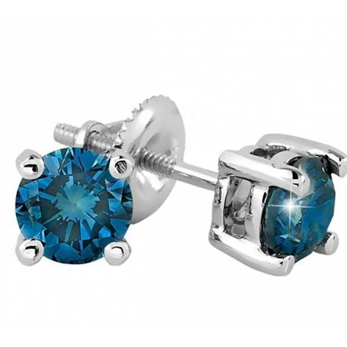 Handcrafted Jewelry Sale – Unique Designs At Low Prices 2 1/10ct Blue Diamond Studs 14K White Gold Handcrafted Jewelry Sale – Unique Designs At Low Prices 2 1/10ct Blue Diamond Studs 14K White Gold