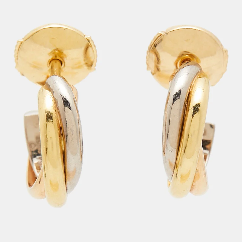 Seasonal Jewelry Sale – Upgrade Your Collection Cartier Trinity 18K Three Tone Gold Hoop Earrings Seasonal Jewelry Sale – Upgrade Your Collection Cartier Trinity 18K Three Tone Gold Hoop Earrings