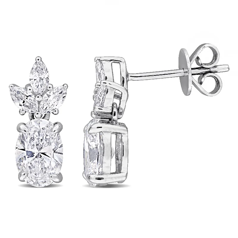 Shop Stylish Jewelry Now And Save Big Created Forever 1 4/5ct TW Oval and Marquise-Cut Lab-Grown Diamond Post Earrings in 14k White Gold Shop Stylish Jewelry Now And Save Big Created Forever 1 4/5ct TW Oval and Marquise-Cut Lab-Grown Diamond Post Earrings in 14k White Gold