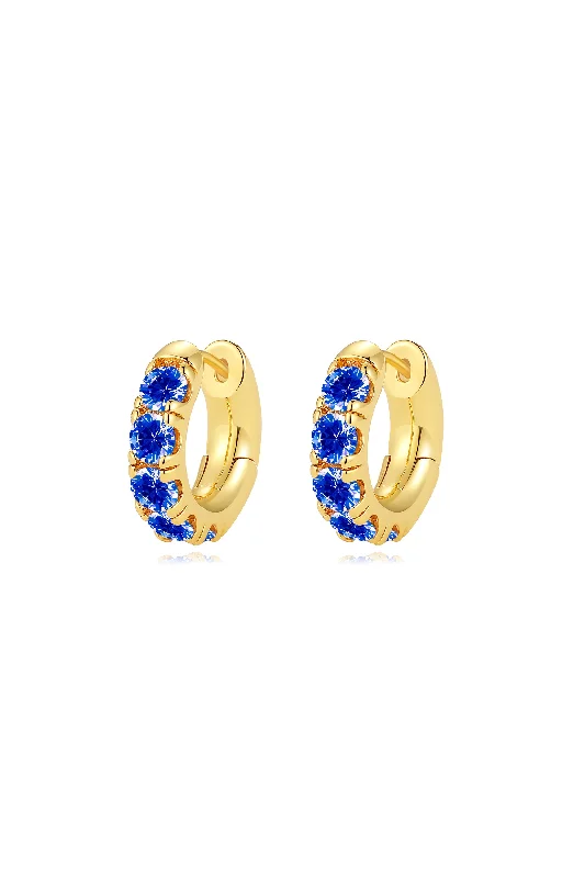 Breathtaking Jewelry At Limited-Time Savings Daniela Gold Huggie Hoop Sapphire Blue Zirconia Earrings Breathtaking Jewelry At Limited-Time Savings Daniela Gold Huggie Hoop Sapphire Blue Zirconia Earrings
