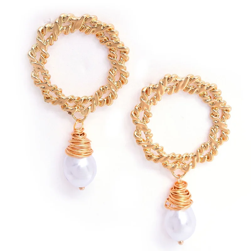 Bestselling Jewelry At Special Promotional Rates Gold Plated Pearl Beaded Drop Earring Bestselling Jewelry At Special Promotional Rates Gold Plated Pearl Beaded Drop Earring