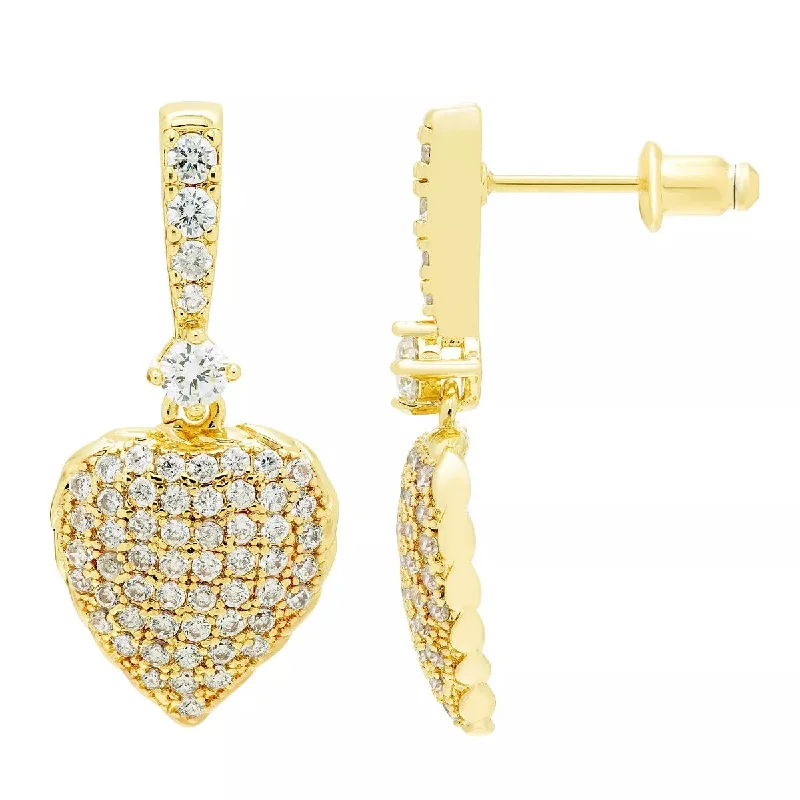 Don't Miss Our Biggest Jewelry Sale Of The Season Gold-Tone Heart Drop Earrings