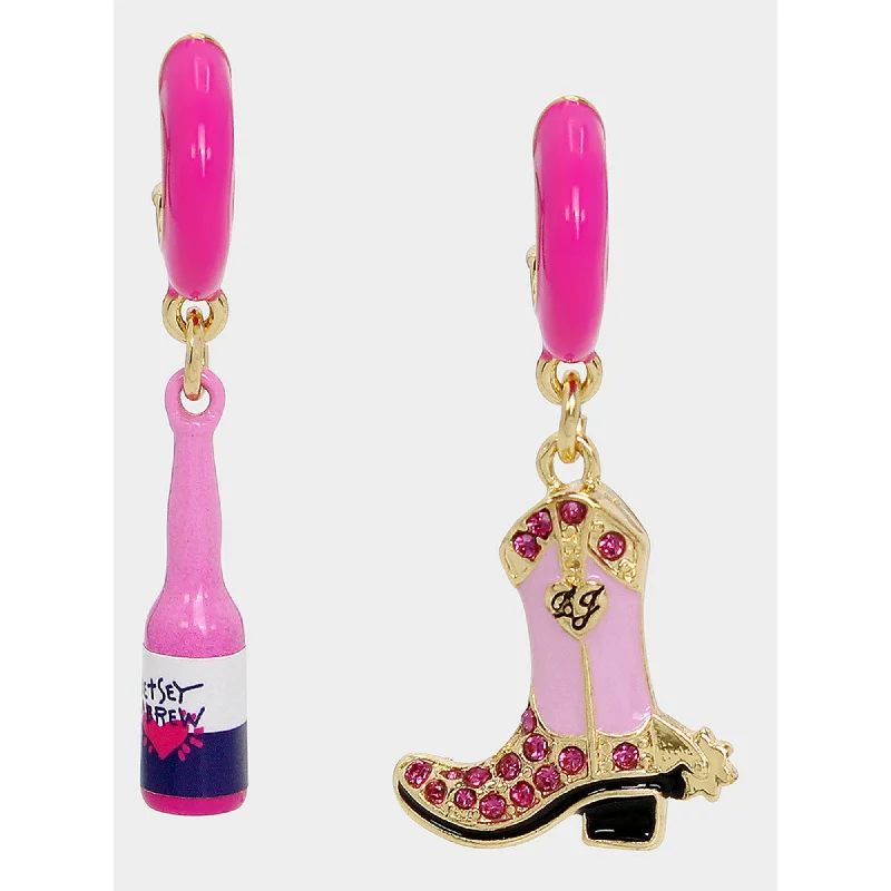 Grab Stylish Jewelry Before The Sale Ends Hola To Love Mismatch Boot Earrings Pink