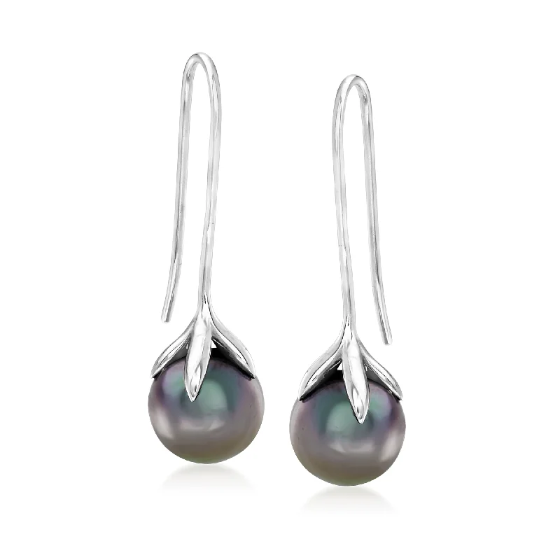 Affordable Glamour – Premium Jewelry At Special Prices Ross-Simons 10-11mm Black Cultured Tahitian Pearl Drop Earrings in Sterling Silver Affordable Glamour – Premium Jewelry At Special Prices Ross-Simons 10-11mm Black Cultured Tahitian Pearl Drop Earrings in Sterling Silver
