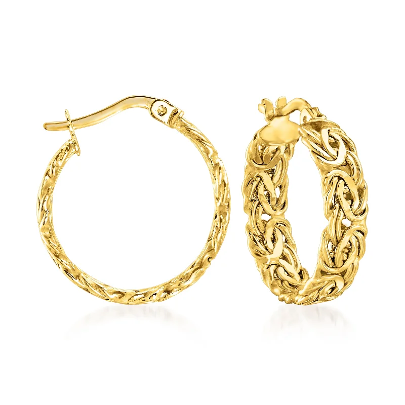 Sparkle On A Budget – Fine Jewelry For Less Ross-Simons 14kt Yellow Gold Byzantine Hoop Earrings Sparkle On A Budget – Fine Jewelry For Less Ross-Simons 14kt Yellow Gold Byzantine Hoop Earrings