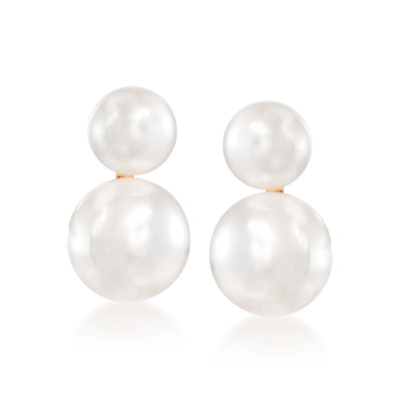 Shop Dazzling Jewelry With Special Promotional Discounts Ross-Simons 5-7.5mm Cultured Akoya Pearl Double Drop Earrings in 14kt Yellow Gold Shop Dazzling Jewelry With Special Promotional Discounts Ross-Simons 5-7.5mm Cultured Akoya Pearl Double Drop Earrings in 14kt Yellow Gold