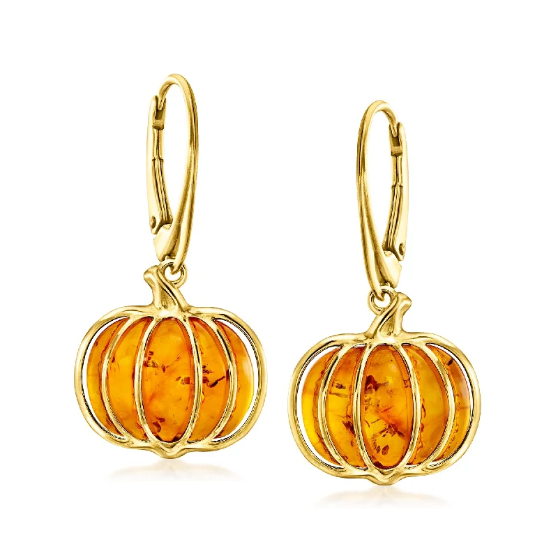 Trending Jewelry Styles Now At Limited-Time Discounts Ross-Simons Amber Pumpkin Drop Earrings in 18kt Gold Over Sterling Trending Jewelry Styles Now At Limited-Time Discounts Ross-Simons Amber Pumpkin Drop Earrings in 18kt Gold Over Sterling