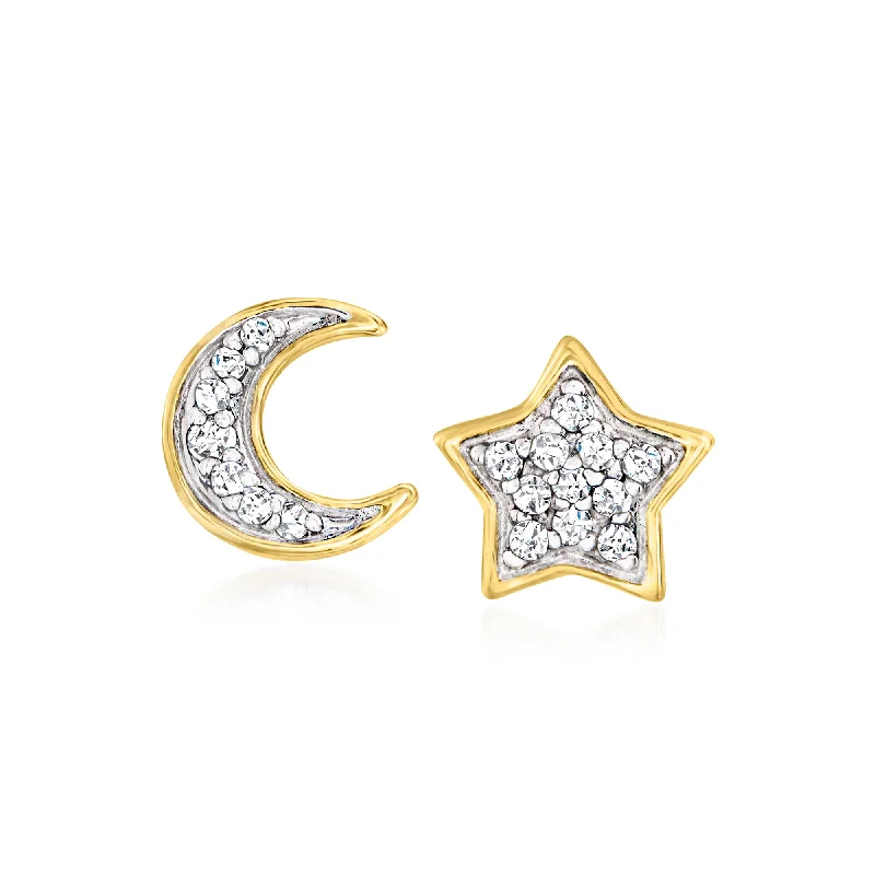 The Ultimate Jewelry Sale – Shop Premium Styles Ross-Simons Diamond-Accented Moon and Star Earrings in 14kt Yellow Gold The Ultimate Jewelry Sale – Shop Premium Styles Ross-Simons Diamond-Accented Moon and Star Earrings in 14kt Yellow Gold