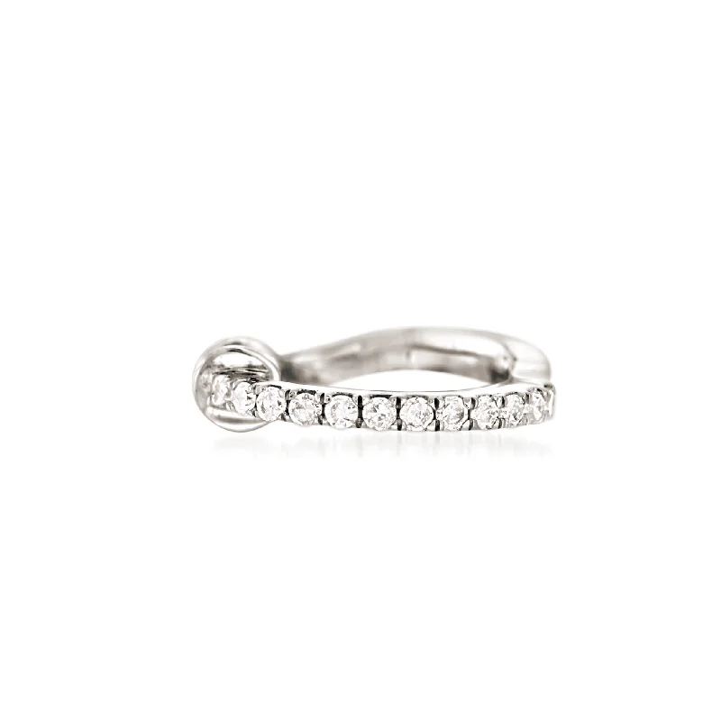 Big Discounts On Elegant Jewelry Collections Ross-Simons Diamond-Accented Single Ear Cuff in 14kt White Gold Big Discounts On Elegant Jewelry Collections Ross-Simons Diamond-Accented Single Ear Cuff in 14kt White Gold
