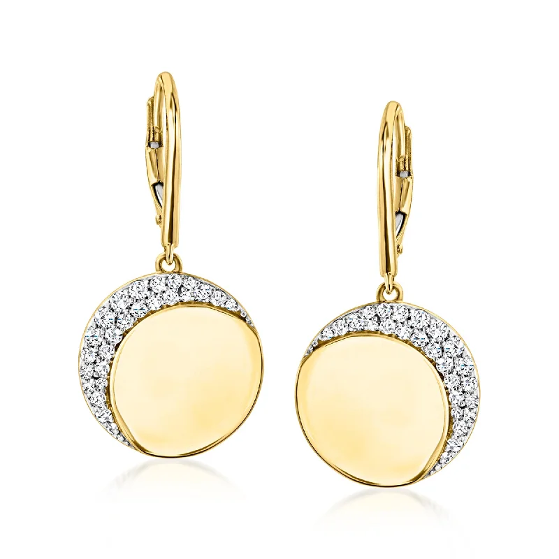 Versatile Layering Jewelry For Effortless Chic Ross-Simons Diamond Crescent Moon Drop Earrings in 18kt Yellow Gold Versatile Layering Jewelry For Effortless Chic Ross-Simons Diamond Crescent Moon Drop Earrings in 18kt Yellow Gold