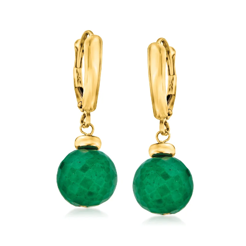 Eco-Friendly Sustainable Jewelry For Conscious Buyers Ross-Simons Emerald Bead Drop Earrings in 14kt Yellow Gold Eco-Friendly Sustainable Jewelry For Conscious Buyers Ross-Simons Emerald Bead Drop Earrings in 14kt Yellow Gold