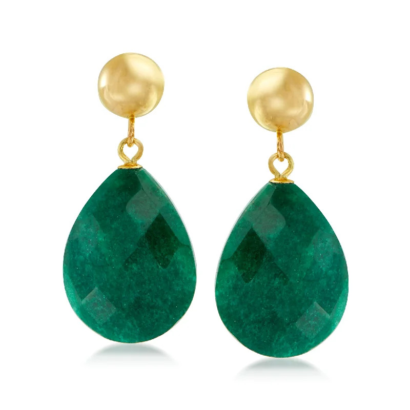 Get Ready To Sparkle – Special Jewelry Discounts Ross-Simons Emerald Teardrop Earrings in 14kt Yellow Gold Get Ready To Sparkle – Special Jewelry Discounts Ross-Simons Emerald Teardrop Earrings in 14kt Yellow Gold