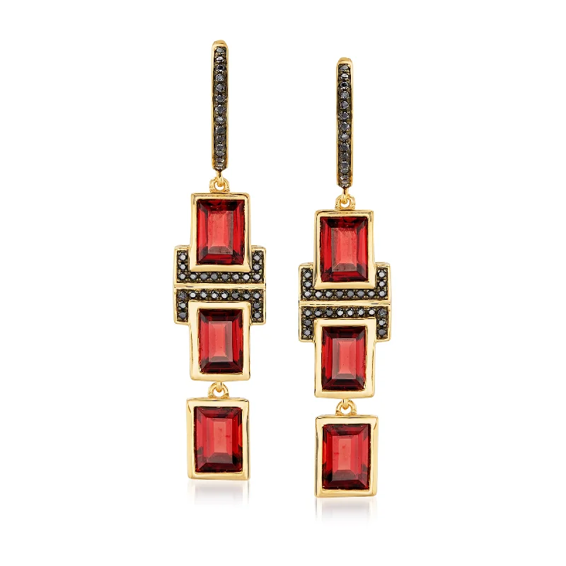 Limited-Time Jewelry Sale – Elegant Styles At Less Ross-Simons Garnet and . Black Spinel Drop Earrings in 18kt Gold Over Sterling Limited-Time Jewelry Sale – Elegant Styles At Less Ross-Simons Garnet and . Black Spinel Drop Earrings in 18kt Gold Over Sterling