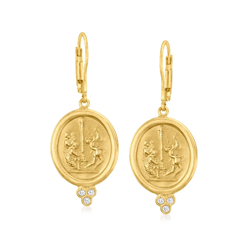 Stunning Jewelry At A Fraction Of The Price Ross-Simons Italian Tagliamonte Cameo-Style Drop Earrings With Diamond Accents in 18kt Gold Over Sterling Stunning Jewelry At A Fraction Of The Price Ross-Simons Italian Tagliamonte Cameo-Style Drop Earrings With Diamond Accents in 18kt Gold Over Sterling