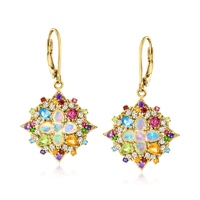 Exclusive Gemstone Jewelry At Special Prices Ross-Simons Opal and Multi-Gemstone Drop Earrings Exclusive Gemstone Jewelry At Special Prices Ross-Simons Opal and Multi-Gemstone Drop Earrings