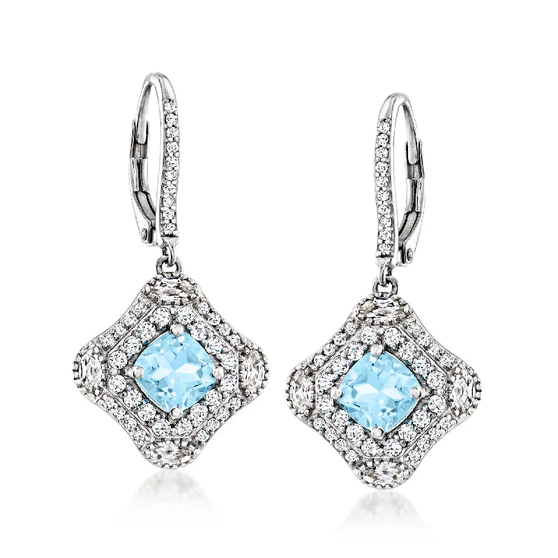 Fashion-Forward Jewelry At Incredible Prices Ross-Simons Sky Blue and White Topaz Drop Earrings in Sterling Silver Fashion-Forward Jewelry At Incredible Prices Ross-Simons Sky Blue and White Topaz Drop Earrings in Sterling Silver