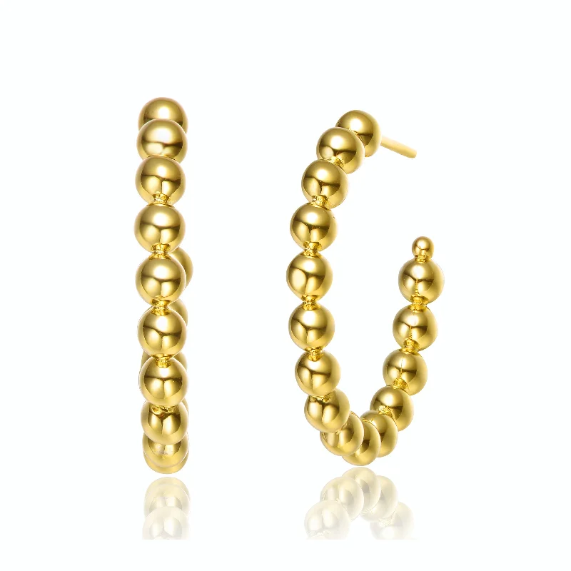 Handcrafted Jewelry Sale – Unique Designs At Low Prices Rachel Glauber 14k Gold Plated Bead Open Hoop Handcrafted Jewelry Sale – Unique Designs At Low Prices Rachel Glauber 14k Gold Plated Bead Open Hoop