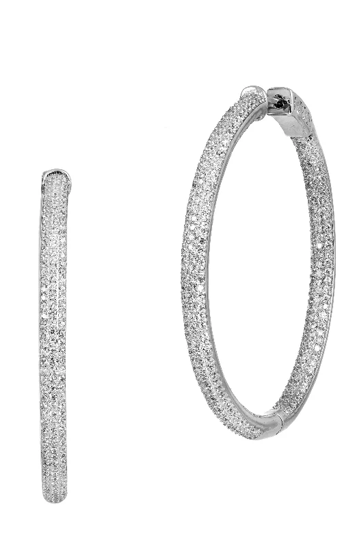 Grab Your Dream Jewelry At The Lowest Prices sterling silver 2" inside out hoop earrings Grab Your Dream Jewelry At The Lowest Prices sterling silver 2" inside out hoop earrings