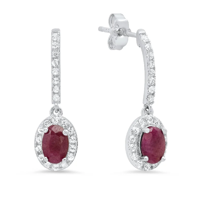 Jewelry Sale Alert – Shop Timeless Elegance Today Sterling Silver Oval Genuine Gemstone and White Topaz Drop Earrings Jewelry Sale Alert – Shop Timeless Elegance Today Sterling Silver Oval Genuine Gemstone and White Topaz Drop Earrings