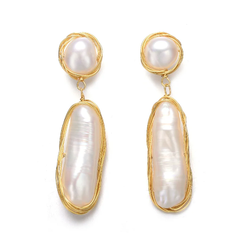 Best Jewelry Deals – Premium Quality At Exclusive Discounts Sterling Silver with 14k Gold Plated Genuine Freshwater Pearl Dangling Earrings Best Jewelry Deals – Premium Quality At Exclusive Discounts Sterling Silver with 14k Gold Plated Genuine Freshwater Pearl Dangling Earrings